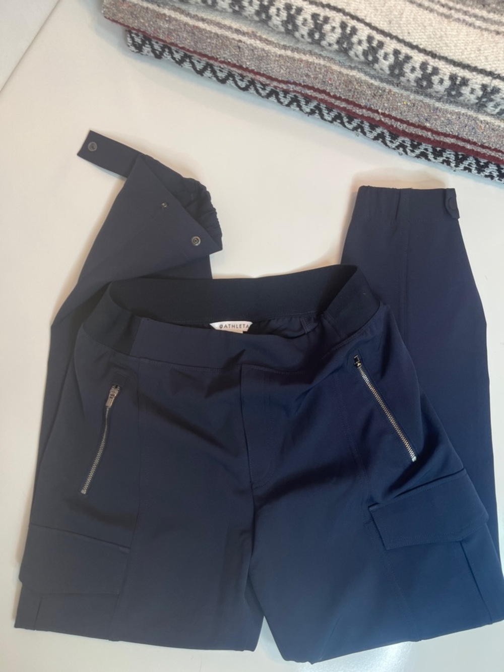 AthletaEndless High Rise Cargo Pants Navy Blue Size 8